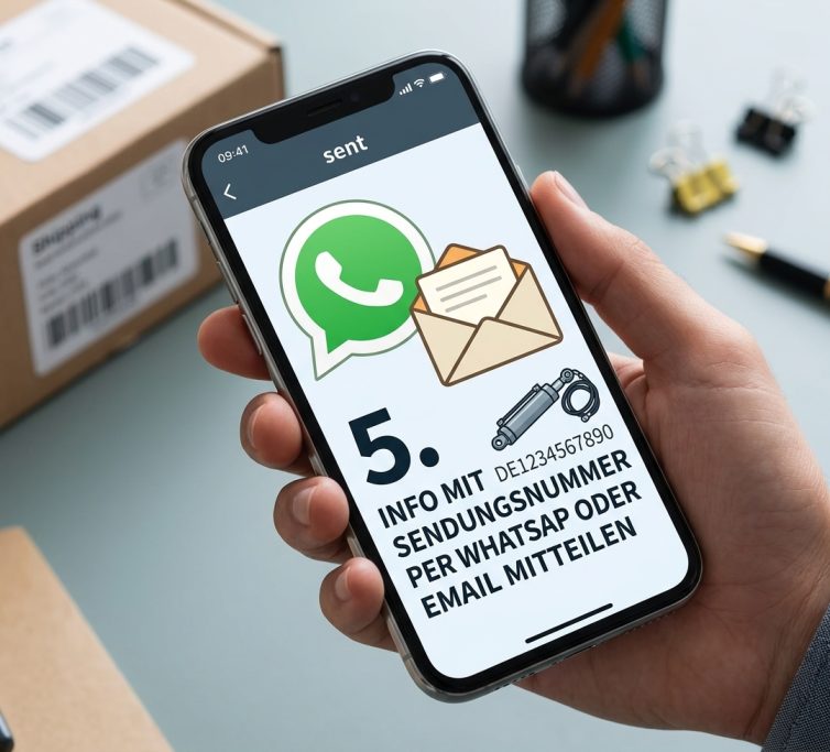 5. Sendungsnummer der Hydraulikzylinder